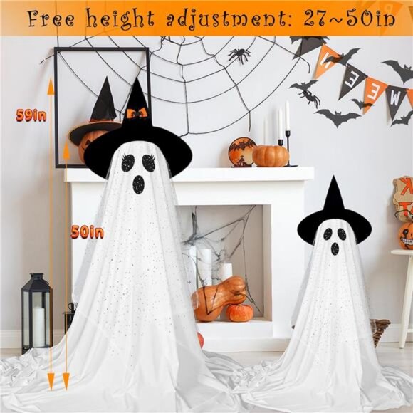 2Packs Halloween Decorations Outdoor,Halloweens Party Decoration Indoor,Spooky - Picture 2 of 7